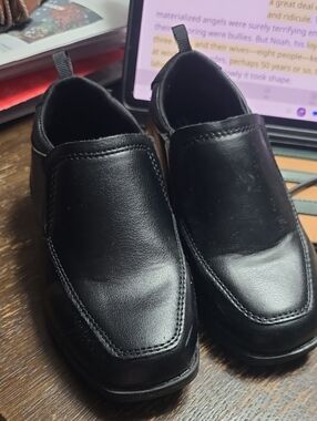 Boy's Black Slip-On Dress Shoes